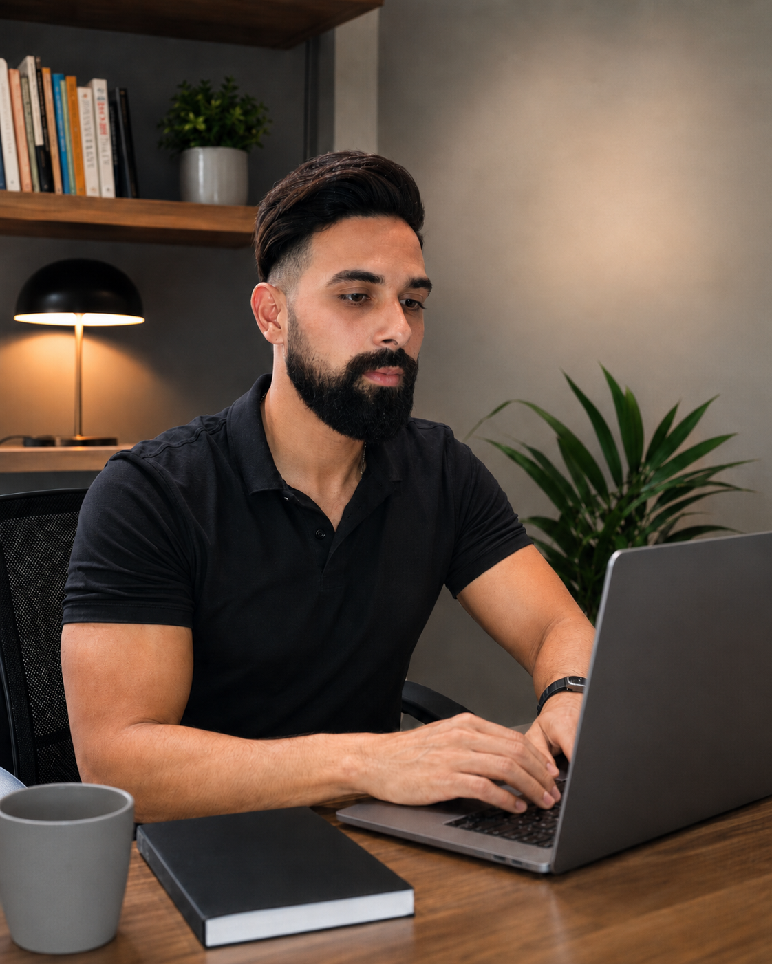 Fundador de Pintaweb trabajando en diseño web